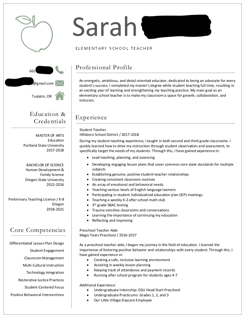 How To Add Teacher Experience In Resume